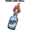 Fiery Motifs Bottle with Flame