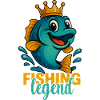 Fishing Legend Cartoon Fish with Crown