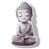 Meditating Buddha with calm expression