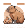 Funny aesthetic Kawaii Capybara