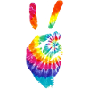 Peace Victory Tie-dye Hand Sign