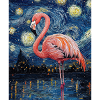 Flamingo Van Gogh Style Nuit étoilée