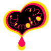 "Democracy" heart black red gold Germany