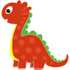 Funny dinosaur with dots