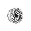 Black and White Wheel Rim Pattern