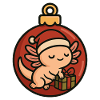 Christmas Axolotl – Christmas Ornament Design