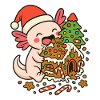 Christmas Axolotl – Gingerbread House Design