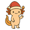 Christmas Axolotl – Cute Cartoon Motif