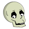 Playful Skull Smile Cartoon