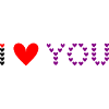 I love you - Heart Pattern