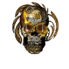 Golden Skull Baroque Ornament
