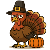 Thanksgiving Turkey with Pilgrim's Hat