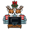 Reindeer Couple – Mistletoe & Chill Christmas