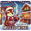 Rentier mit Glühwein - Weihnachtsgenuss 