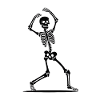 Skeletal Dance Silhouette