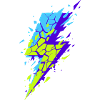 Neon fractal lightning