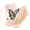 Pastel Flora Circle Leaves