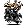 Skull Grim Reaper Skate Graffiti