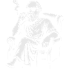 Socrates Smoker auf Samtstuhl