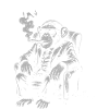 King Chimp in a Smoking Suit