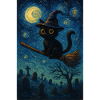 Halloween Witches Cat