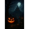 Moonlit Pumpkin Castle