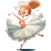 Ballerina dance in pastel pink