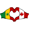 Heart of Senegal and Canada Flags