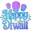 Happy Diwali Lanterns Gradient