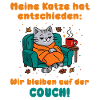 Cat couch Cozy saying