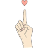 Fingerherz Handzeichen 