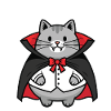 Vampurr Spooky Halloween Vampire Cat