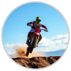 Motocross colour logo - Light Grey