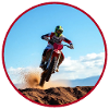 Motocross colour logo - Red