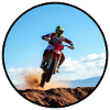 Motocross colour logo - Black