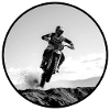 Motocross black and white logo - Black