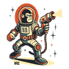 Space Monkey Astronaut Laser Blaster