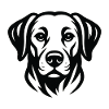 Dogs Face Line Art