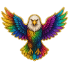 Rainbow Eagle Wing Art