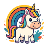 Rainbow Unicorn Graphic