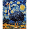 Bouquet Van Gogh Style Starry Night