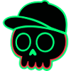 Neon Skull Cap