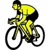 Neonrad Silhouette Radfahrer