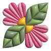 3d-Blumenquadrat