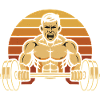 Muscle Power Retro Sunset Dumbbell
