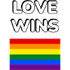 Liebe gewinnt LGBT-Flagge