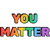 You Matter Rainbow Gradient Text