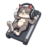 Cat Beat on the Treadmill