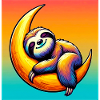 Sloth sleeps on the Moon