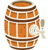 Rustic Beer Barrel Cartoon